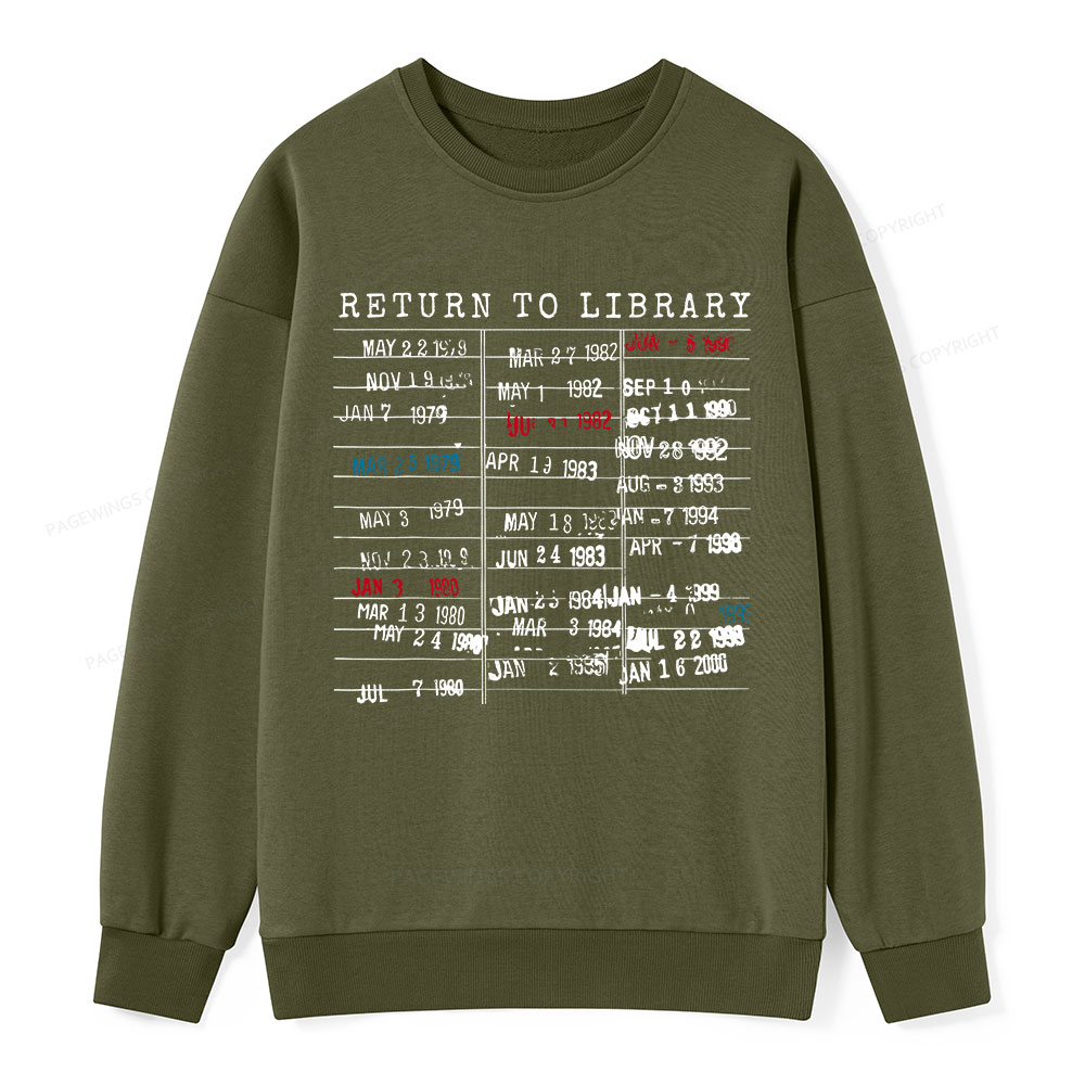 Pagewing Return To Library Unisex Classic Sweatshirt
