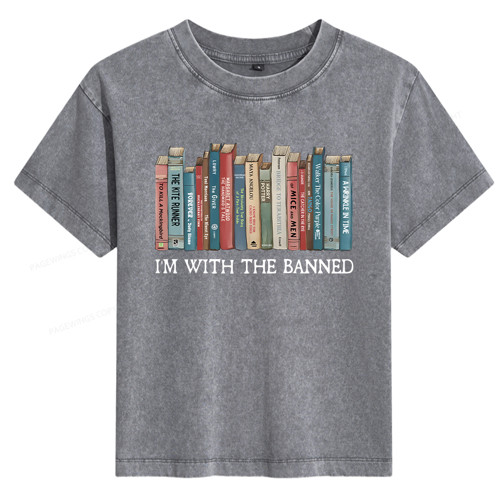 Pagewings I'm With The Banned Women's Washed T-shirt