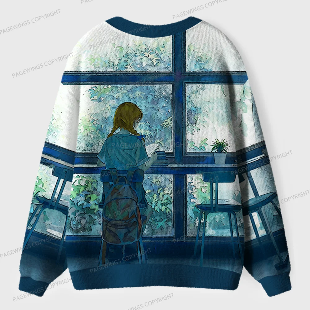 Pagewings Book Girl Unisex Ugly Cardigan Sweaters