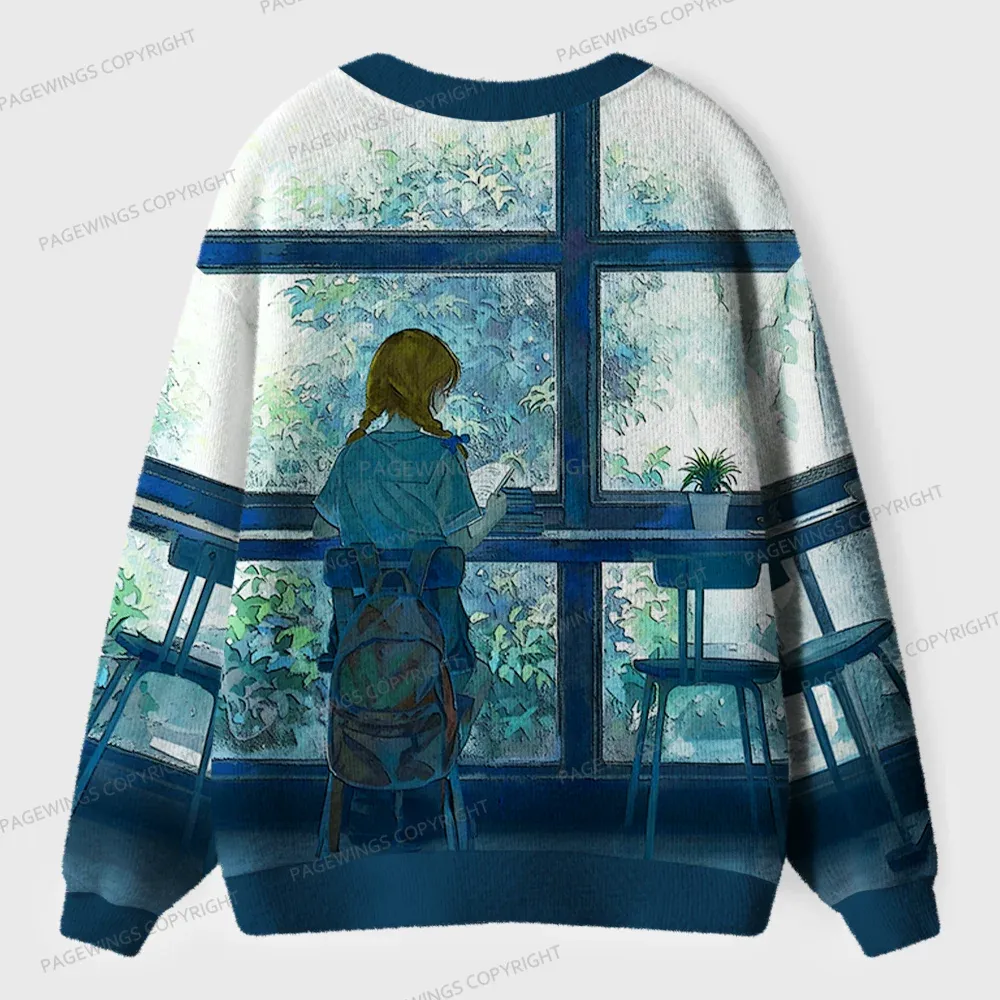 Pagewings Book Girl Unisex Ugly Cardigan Sweaters