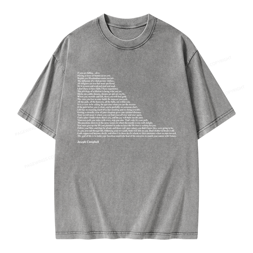 Pagewings Literature Quotes Unisex Washed T-shirt