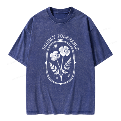 Pagewings Barely Tolerable Unisex Washed T-shirt