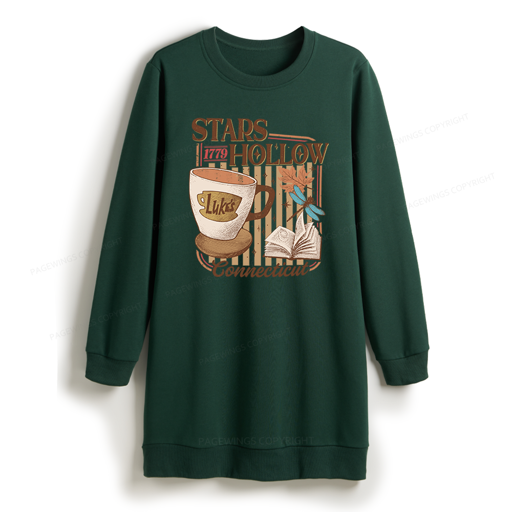 Pagewings Stars Hollow Sweatshirt Dress