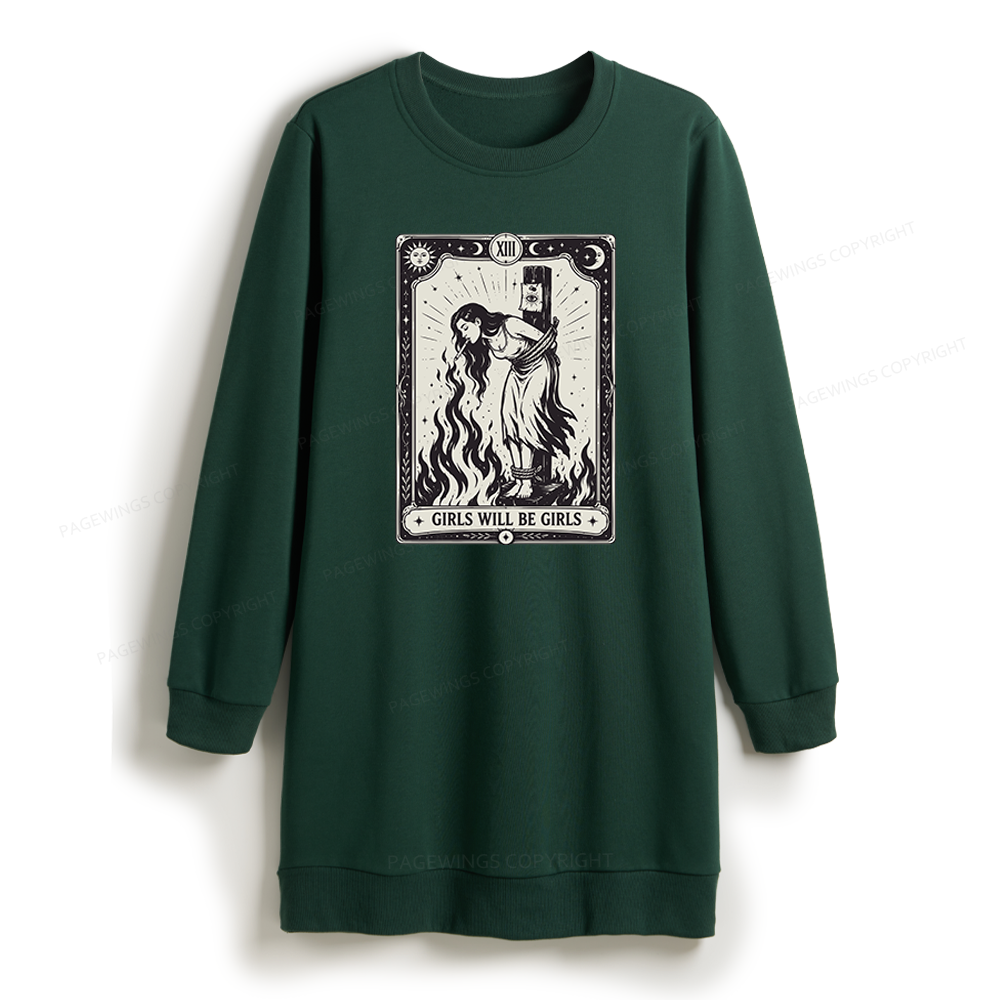 Pagewings Girls Will Be Girls Sweatshirt Dress