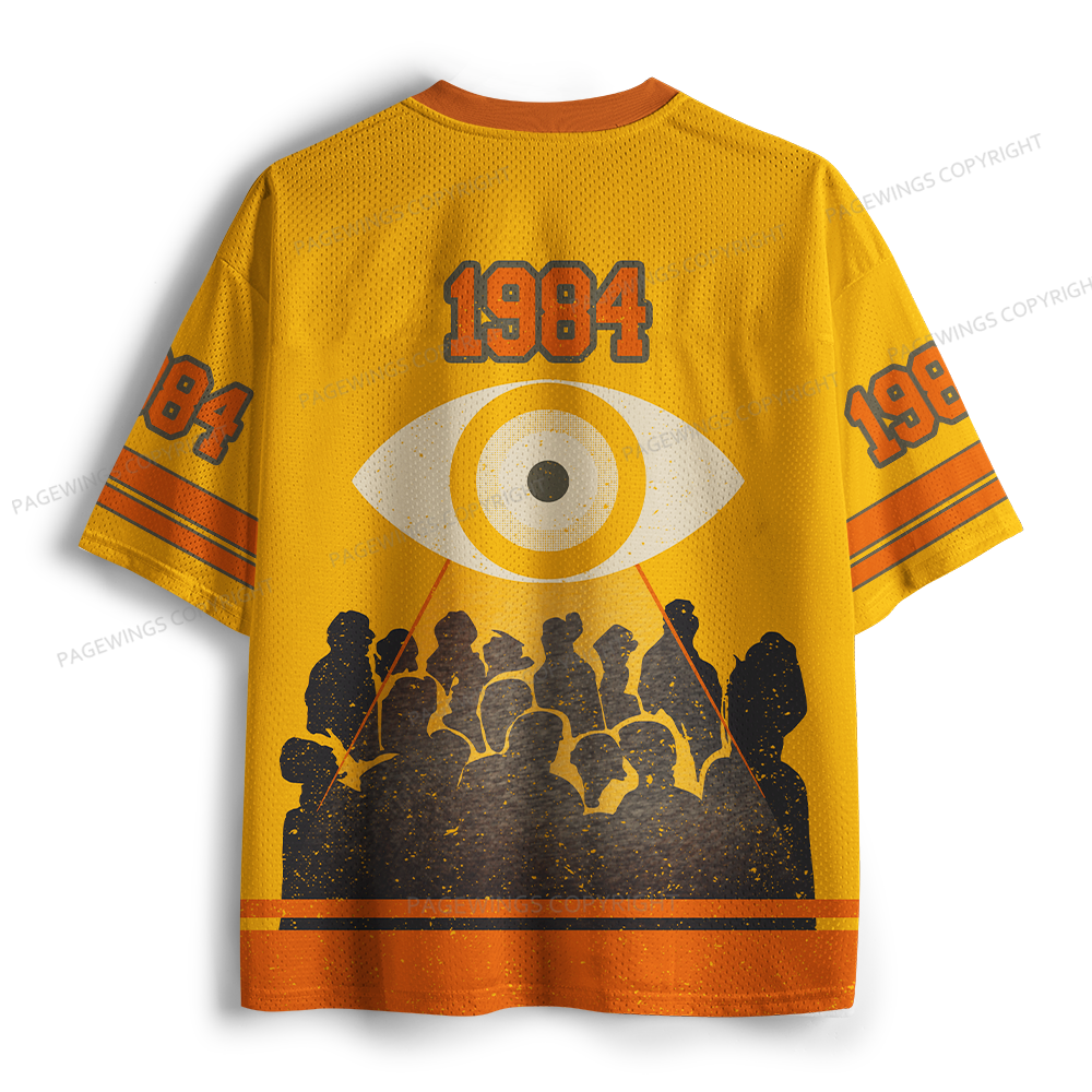 Pagewings Make Orwell Fiction Again Unisex Mesh Jersey