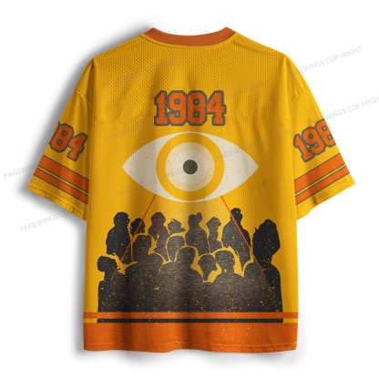 Pagewings Make Orwell Fiction Again Unisex Mesh Jersey