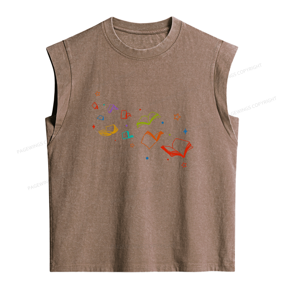 Pagewing Libraries Are For Everyone Women's Washed Tank Top