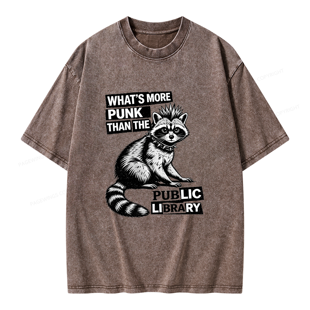 Pagewings What's More Punk Than The Public Library Unisex Washed T-shirt