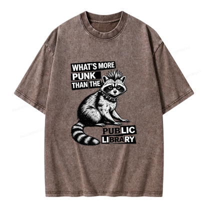 Pagewings What's More Punk Than The Public Library Unisex Washed T-shirt