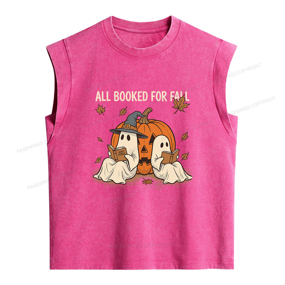 Pagewings All Booked For Fall Women's Washed Tank Top