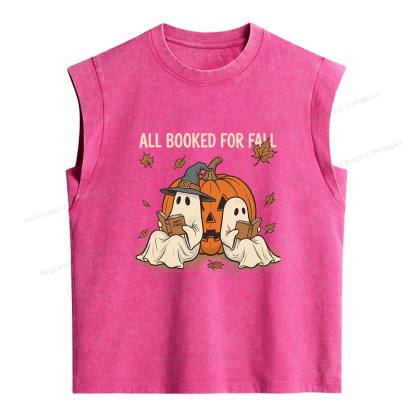 Pagewings All Booked For Fall Women's Washed Tank Top