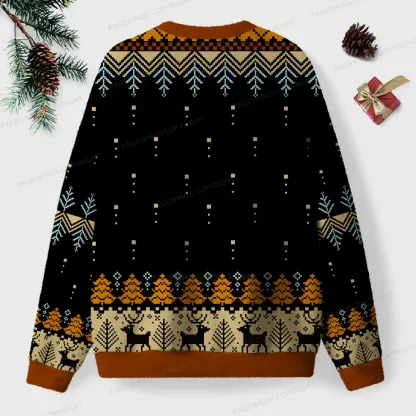 Pagewings Murderbot Unisex Ugly Knit Sweatshirt