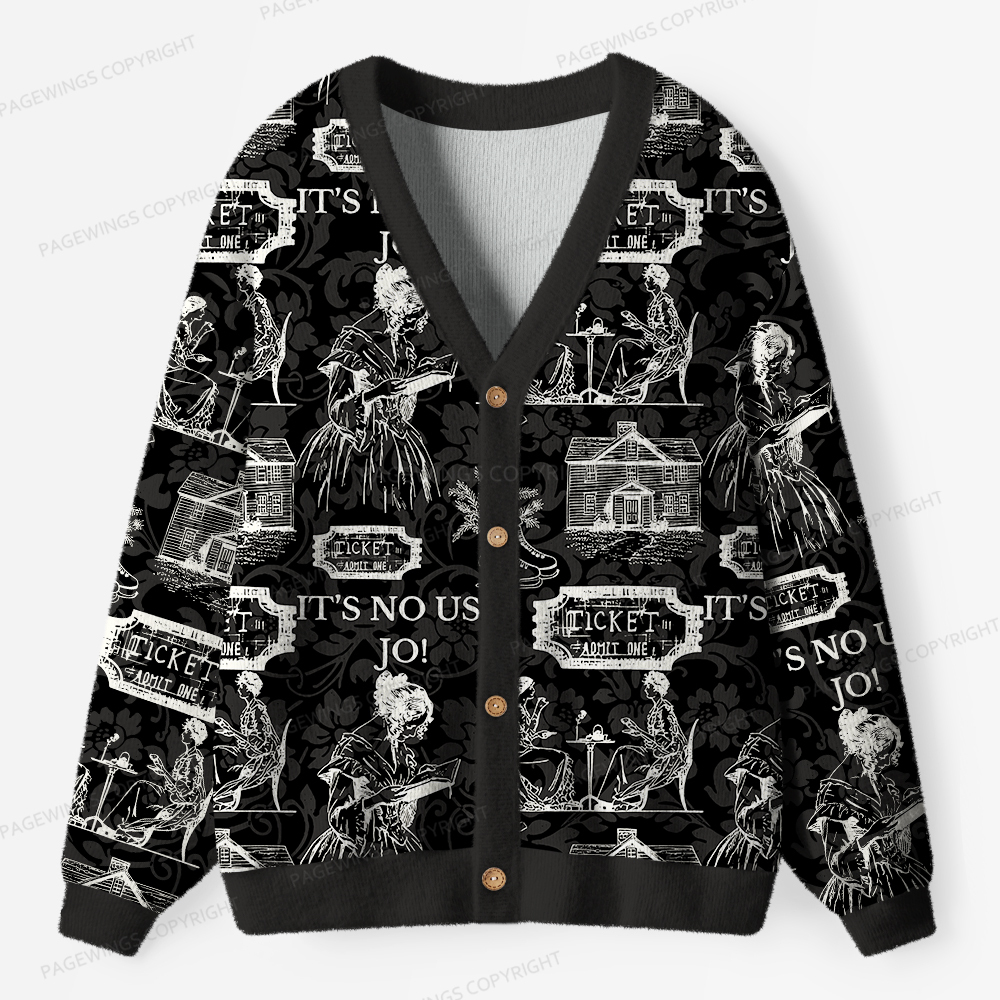 Pagewings It's No Use Jo Unisex Ugly Cardigan Sweaters