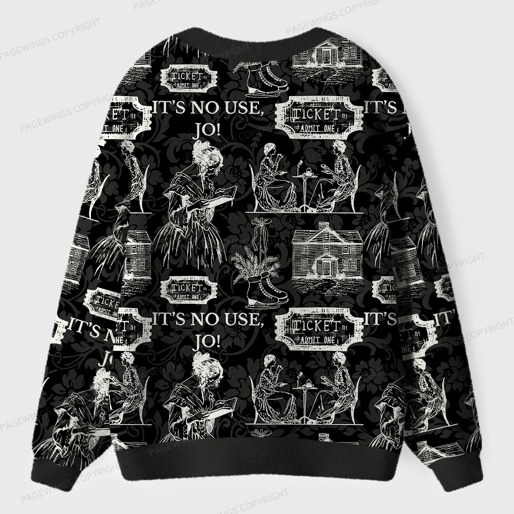 Pagewings It's No Use Jo Unisex Cardigan Sweaters