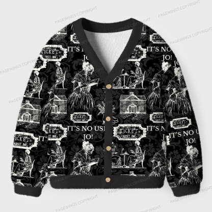 Pagewings It's No Use Jo Unisex Cardigan Sweaters