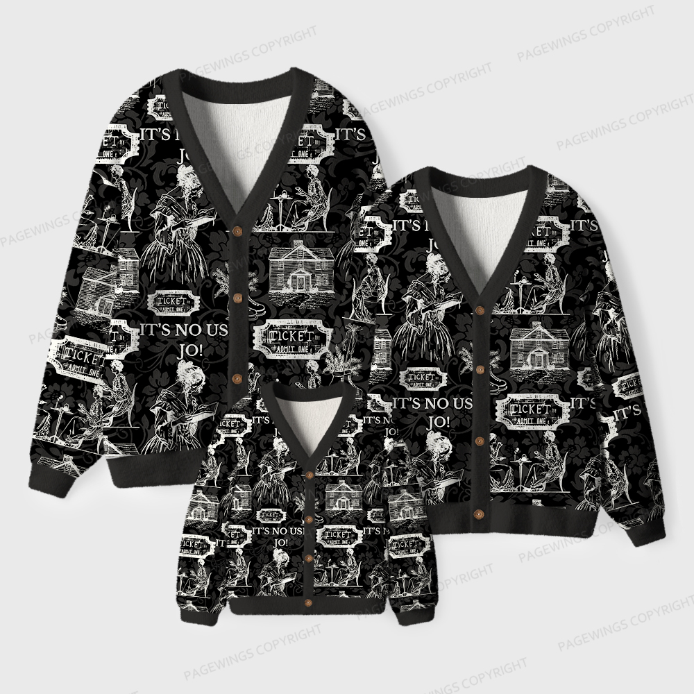 Pagewings It's No Use Jo Unisex Cardigan Sweaters