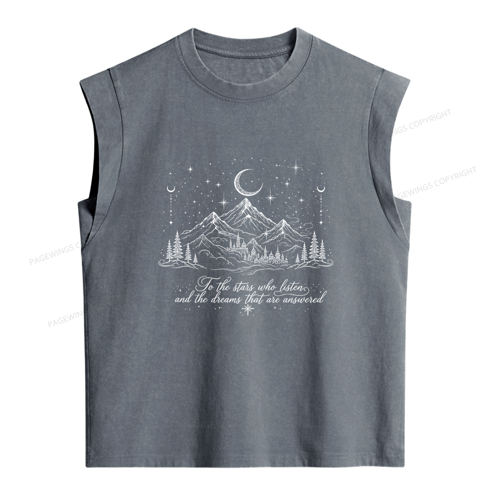 Pagewings Fantasy Bookish Reader Women's Washed Tank Top