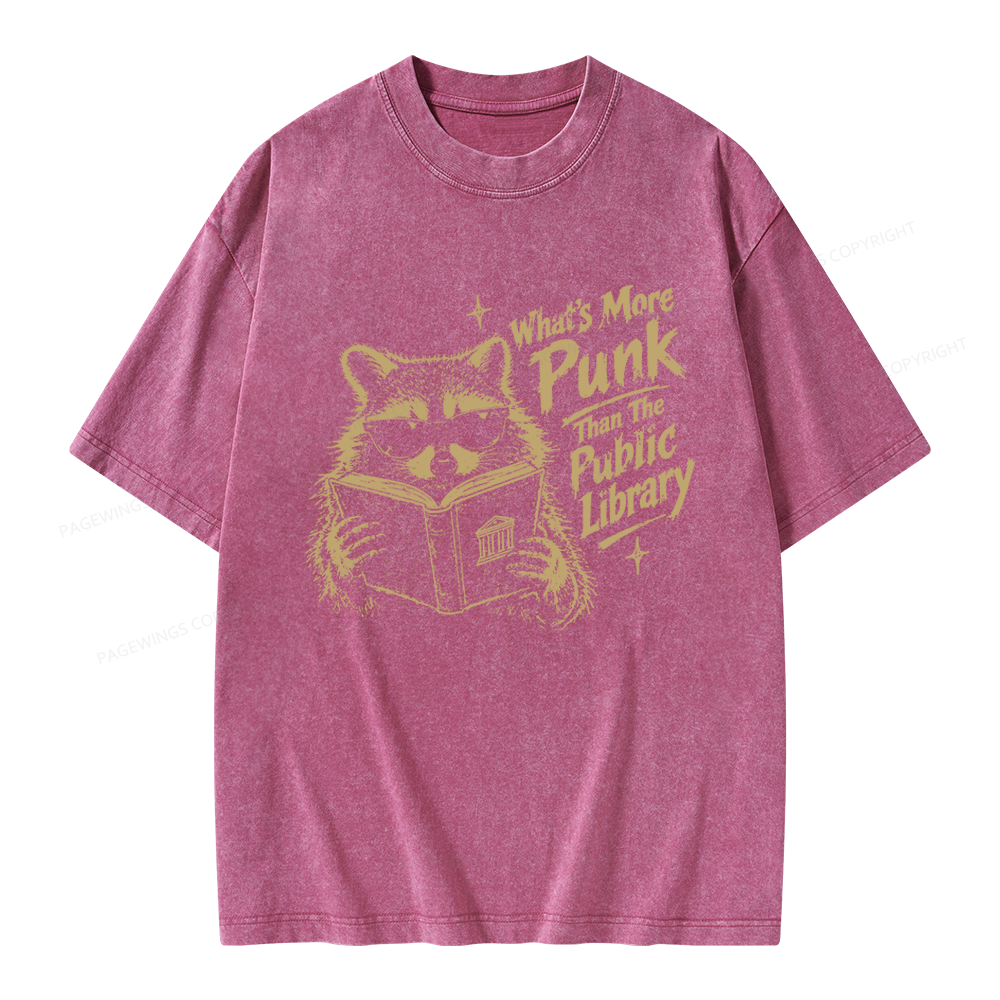 Pagewings What's More Punk Than The Public Library Unisex Washed T-shirt
