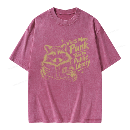 Pagewings What's More Punk Than The Public Library Unisex Washed T-shirt