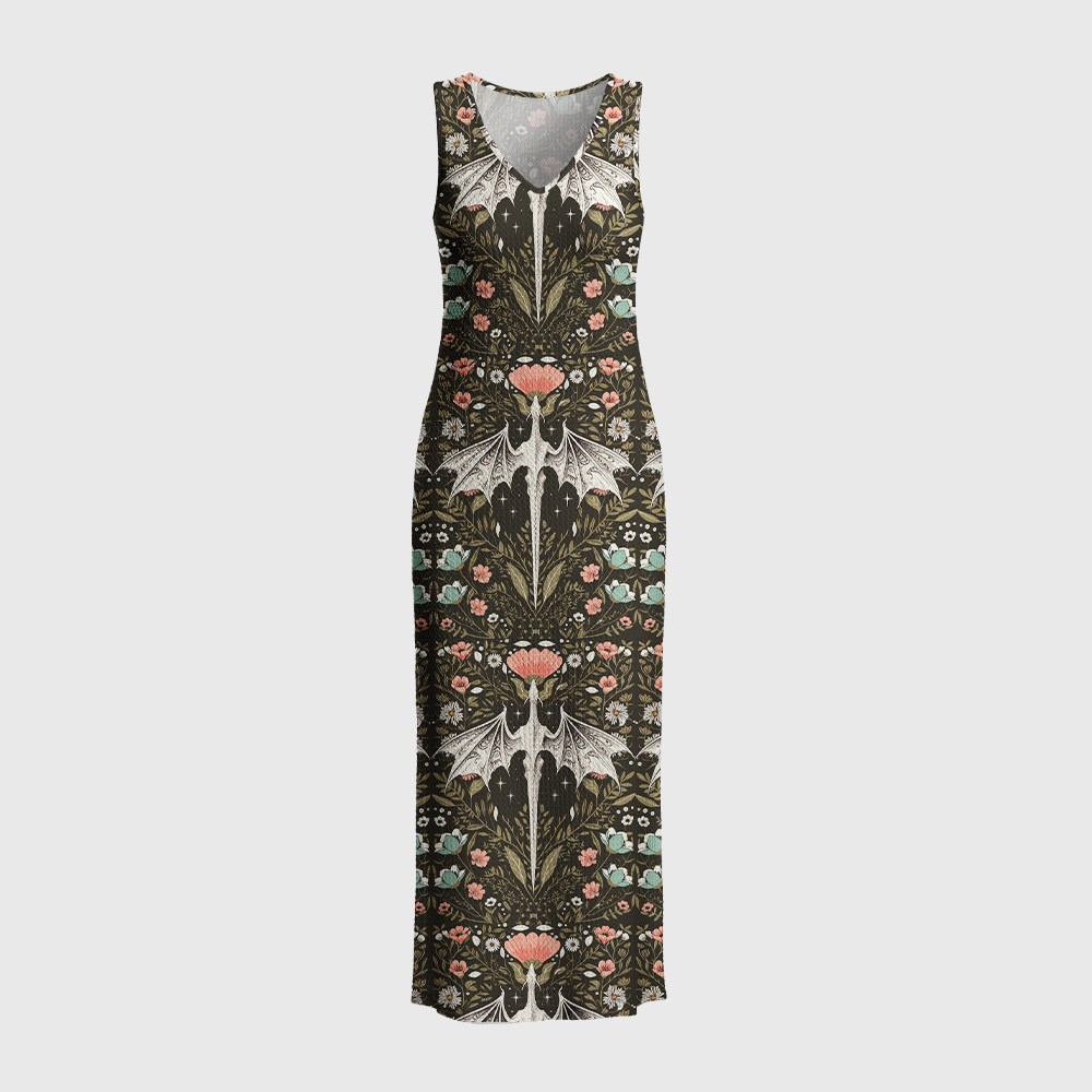 Pagewings Fantasy Book Lover Crochet Maxi Dress