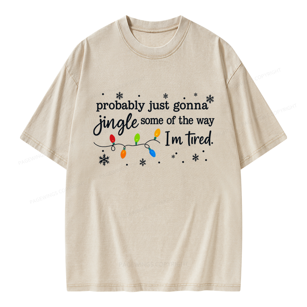 Pagewings Christmas Jingle Song Unisex Washed T-shirt