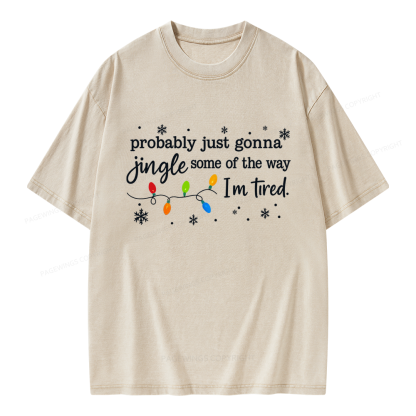 Pagewings Christmas Jingle Song Unisex Washed T-shirt