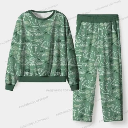 Pagewings Tea Time Unisex Flannel Pajama Set
