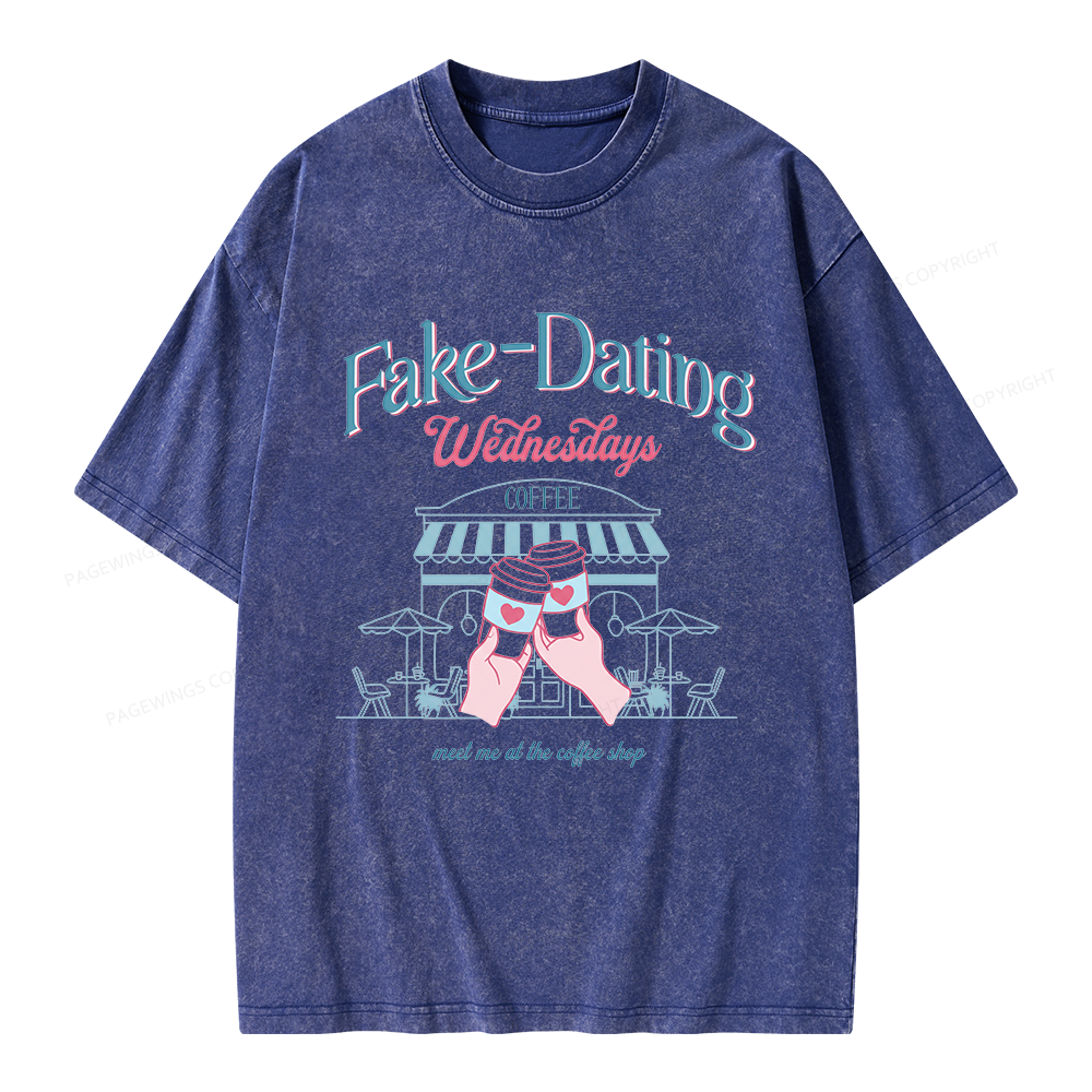 Pagewings Romance Readers Unisex Washed T-shirt