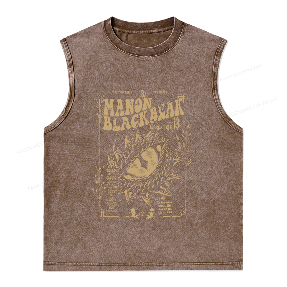 Pagewings ACOTAR Crescent City Rhysand Unisex Washed Tank Top