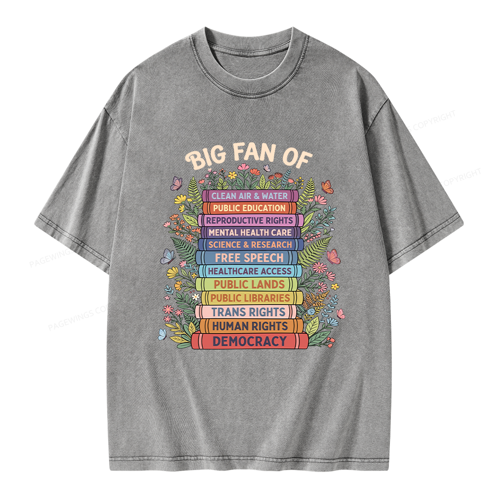 Pagewings Progressive Book Unisex Washed T-shirt