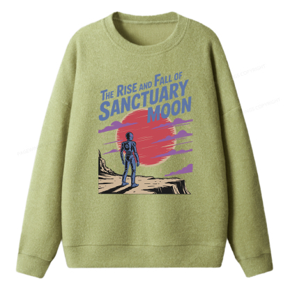 Pagewings The Rise And Fall Of Sanctuary Moon Unisex Knit Sweatshirt