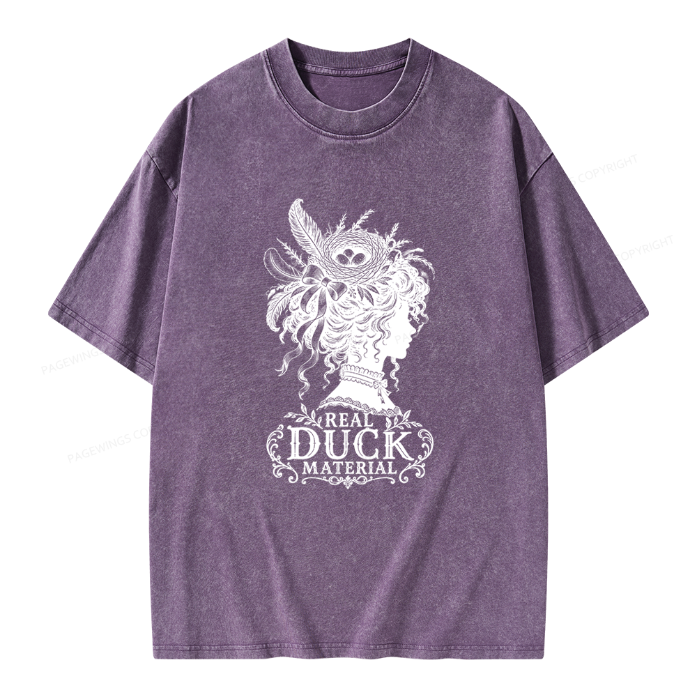 Pagewings Real Duck Material  Bookish Unisex Washed T-shirt