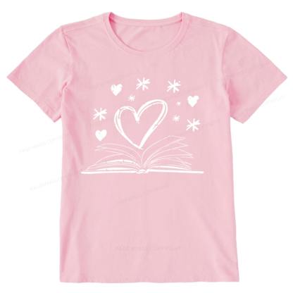Pagewings Bookworm Librarian Valentines Day Book Unisex Classic T-shirt