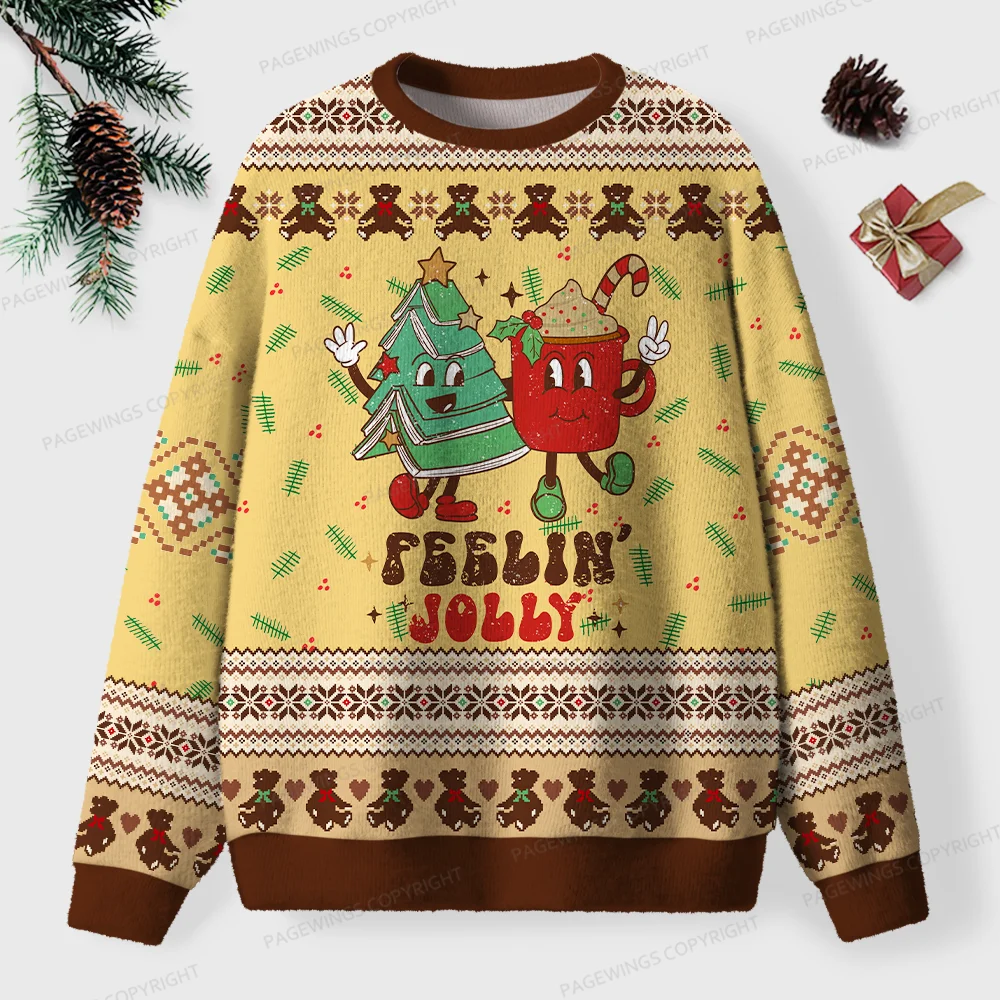 Pagewings Y’All Feelin’ Jolly Unisex Ugly Knit Sweatshirt