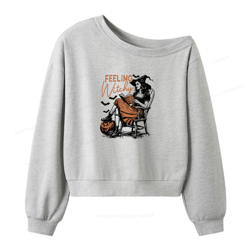 Pagewings Feeling Witchy Women Off Shoulder Sweatshirt