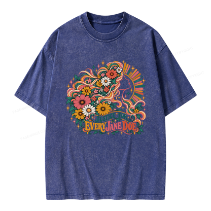 Pagewings Justice for Every Jane Doe Unisex Washed T-shirt