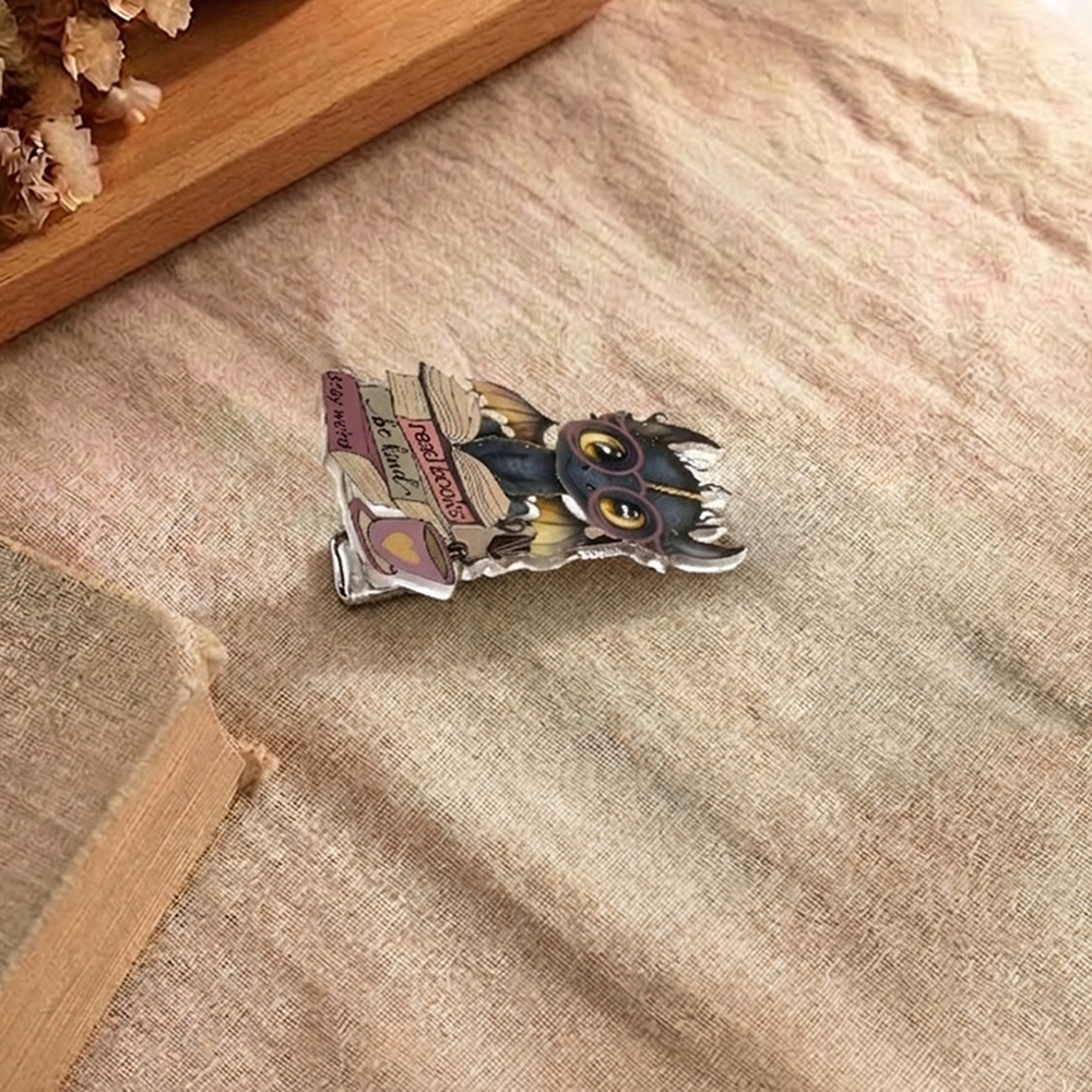 Pagewings Fantasy Reading Dargon Acrylic Hair Clip