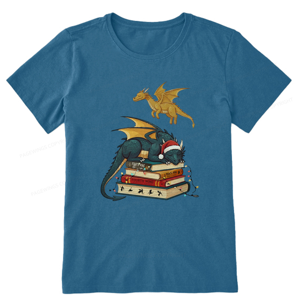 Pagewings Fourth Wing Dragons Christmas Unisex Classic T-shirt