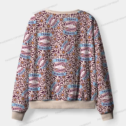 Pagewings Trans Rights Are Human Rights Unisex Flannel Pajama Set