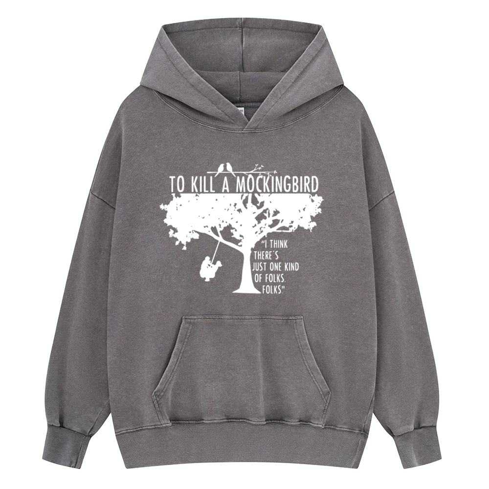 Pagewings To Kill a Mockingbird Unisex Washed Hoodie