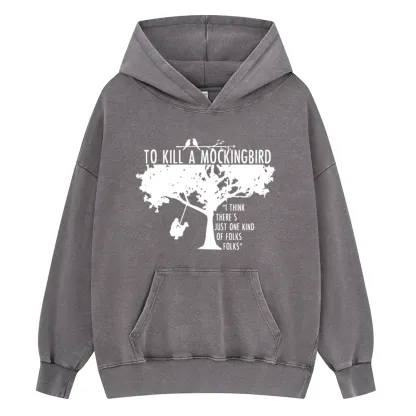 Pagewings To Kill a Mockingbird Unisex Washed Hoodie