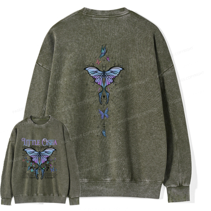 Pagewings Fantasy Bookish Unisex Washed Sweatshirt