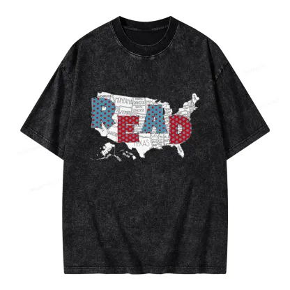 Pagewings Let's Read Together Unisex Washed T-shirt