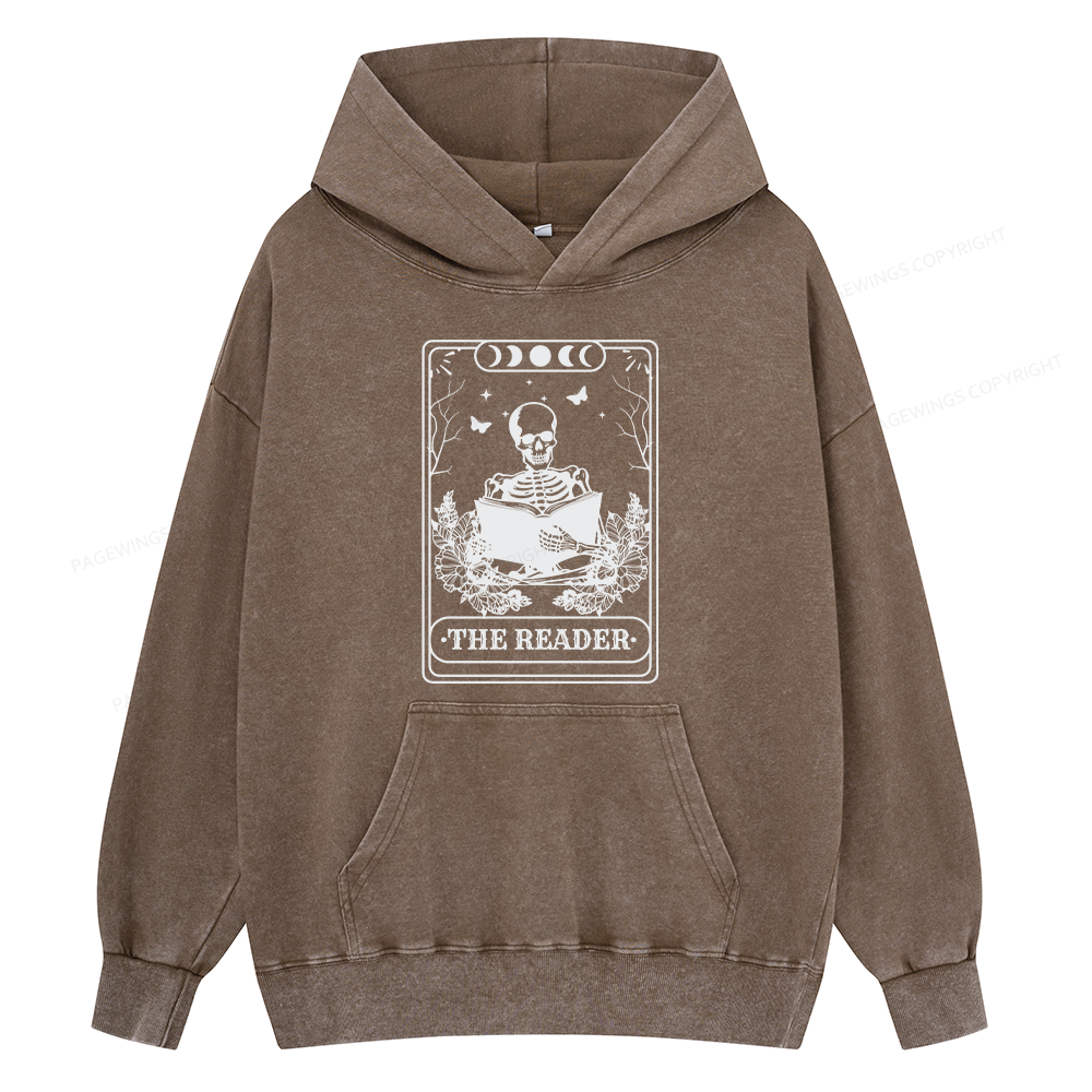 Pagewings The Reader Unisex Washed Hoodie