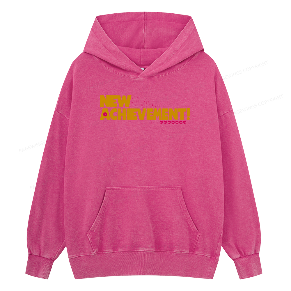 Pagewings New Achievement Unisex Washed Hoodie
