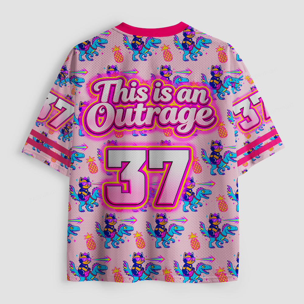 Pagewings This Is An Outrage Unisex Mesh Jersey
