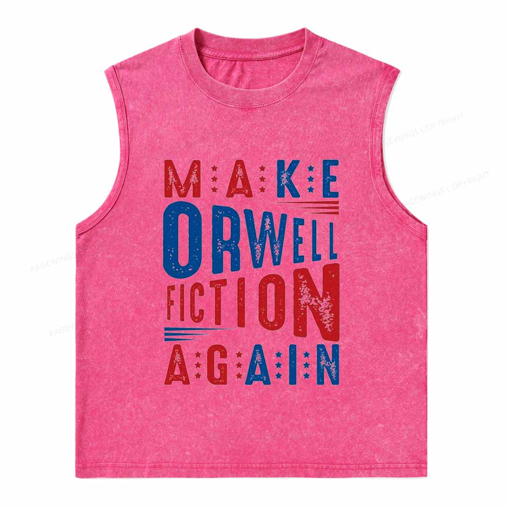 Pagewings 1984 Book Unisex Washed Tank Top
