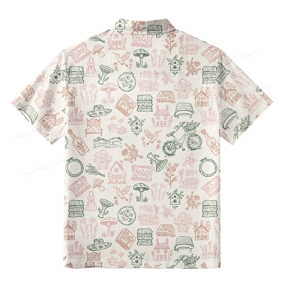 Pagewings Read Books Be Kind Stay Weird Unisex Hawaiian Shirt