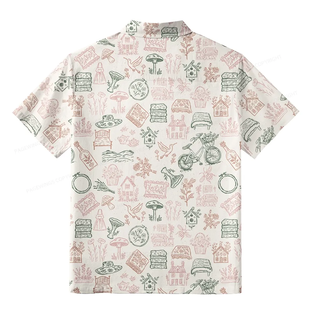 Pagewings Read Books Be Kind Stay Weird Unisex Hawaiian Shirt