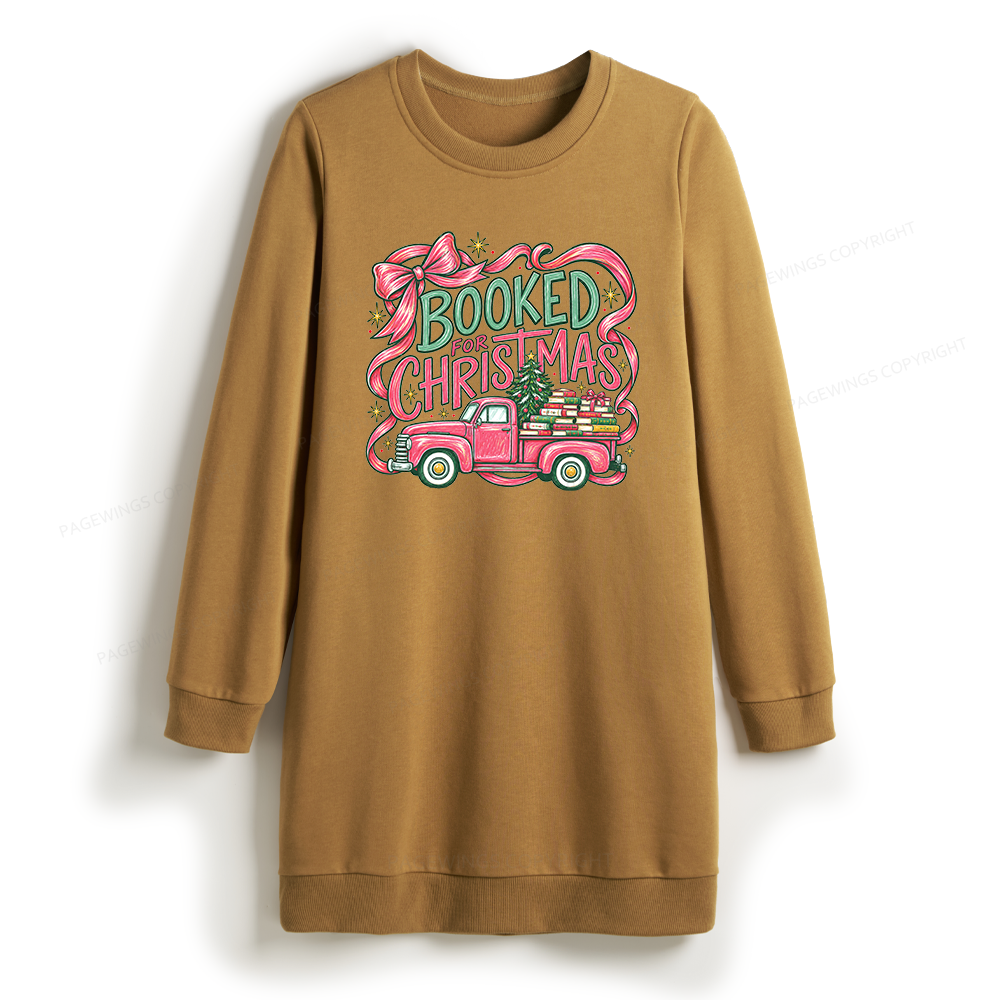 Pagewings Booked For Christmas Sweatshirt Dress